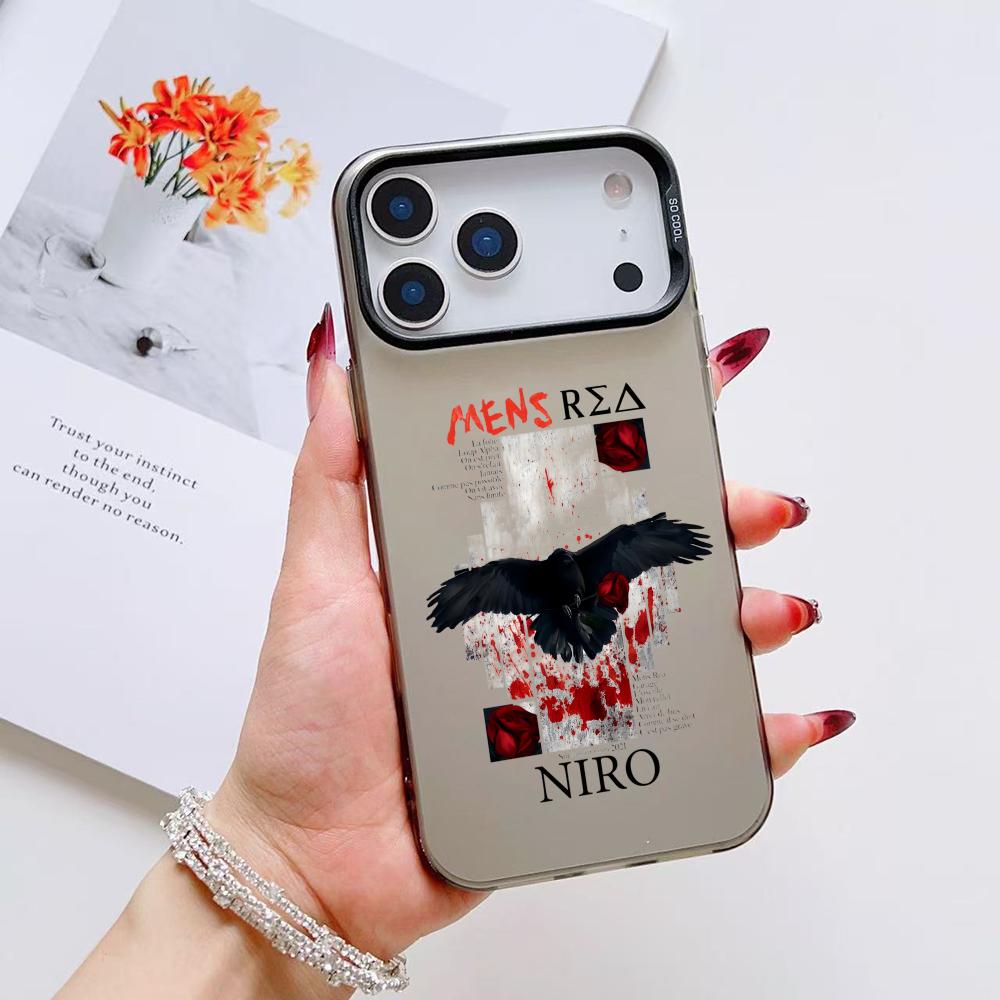 

Rapper N-NIRO OX7 Phone Case For iPhone 17 16 15 14 13 12 11 Pro Max Air Matte Laser Aurora Shockproof Funda iPhone 12 Pro
