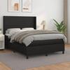 3132375 vidaXL Divan Bed with Mattress Black 140x190 Cm Faux Leather