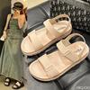 2025 Summer New Women's Sandals Fashion Soft Sole Flat Bottom Outerwear Casual Beach Strap Women's Sandals
