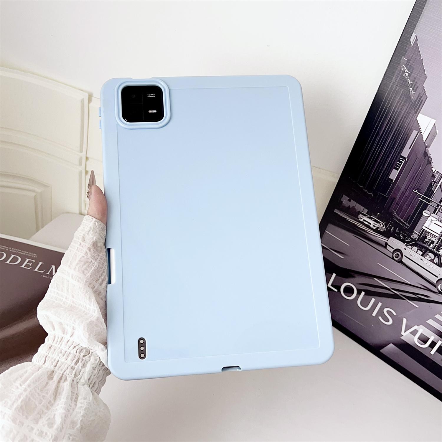 

Чехол для Xiaomi Pad 6/Pad 6 Pro Однотонный чехол из ТПУ для планшета с держателем для карандаша Blue