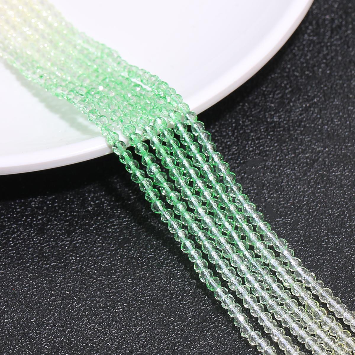 

37 см/пакет стеклянные бусины градиентного цвета 3 мм для изготовления ювелирных изделий DIY браслет ожерелье about 37cm