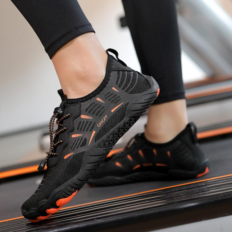 

Creek shoes outdoor women s five-finger barefoot shoes barefoot shoes hiking shoes surfing rafting hiking rock climbing men s wading shoes 46 світло-сірого кольору