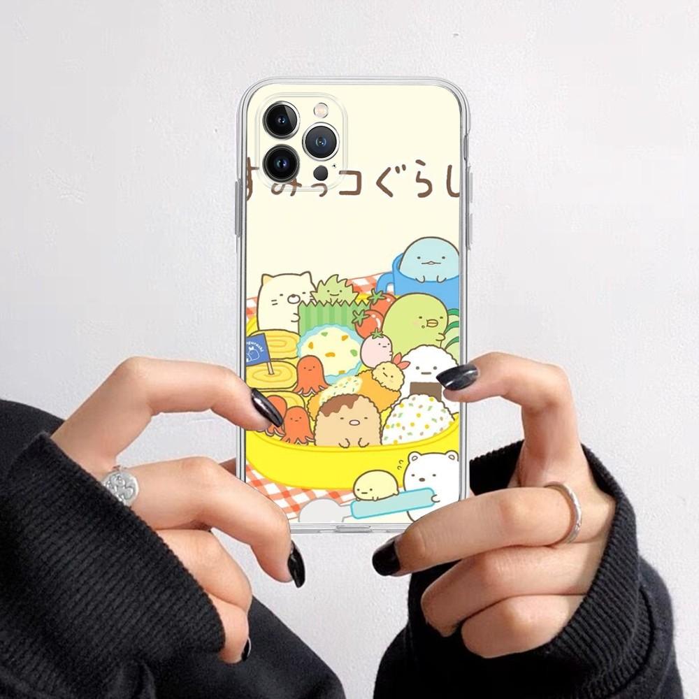 Cartoon Sumikko Gurashi  Phone Case For iPhone 15 14 13 12 11 Pro Max XS X XR SE 2020 6 7 8 Plus Mini Protective Shell