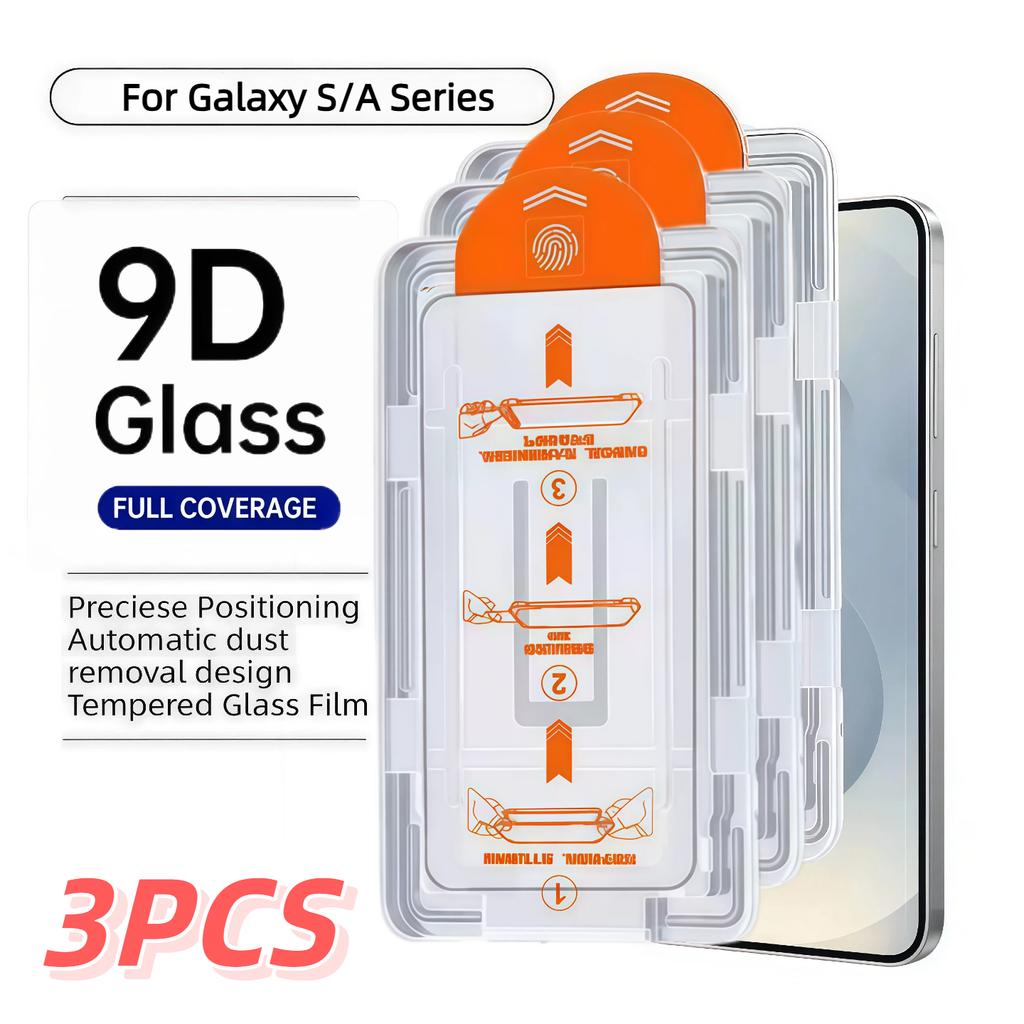 3PCS Tempered Glass Screen Protector Compatible with Galaxy S26 S26Plus S26Ultra S25 S24 S23 S22 S21 S25Edge A Series