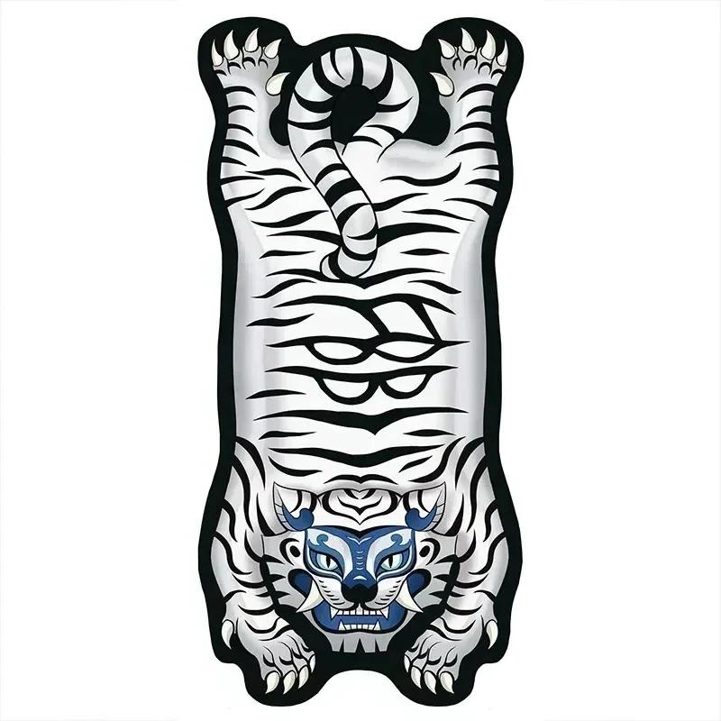 Bedroom Carpet Anti-slip Dirt-resistant Wear-resistant Living Room Rugs Tiger Interesting Pattern Home Decoration Floor Mat