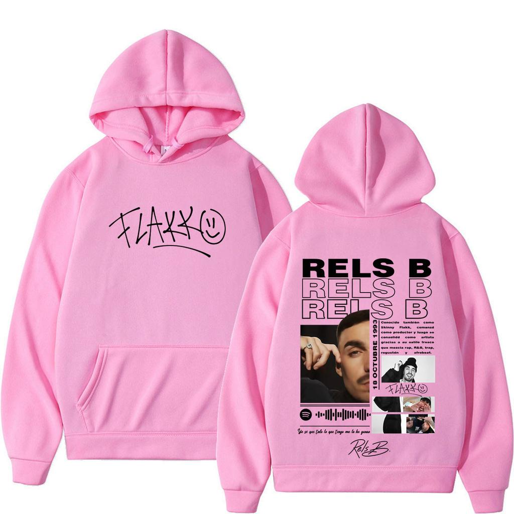 Rapper RELS B Skinny Flakk Album Print Hoodie Men Women Fashion Pullover Long-sleeved Casual Loose Hip-hop Punk Sweatshirts