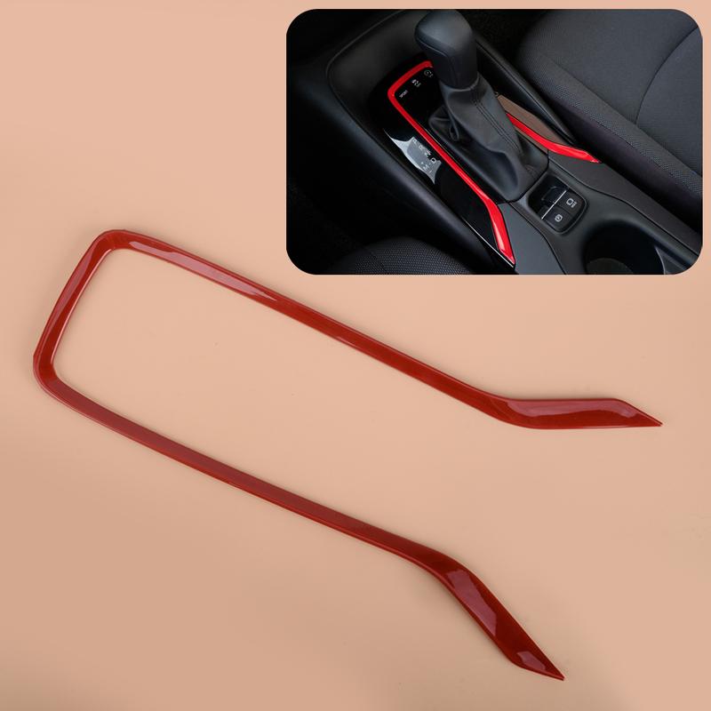 Car Red ABS Gear Shift Panel Cover Trim Fit For Toyota Corolla