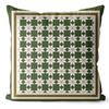 New Nordic Retro Green Geometric Pillow Cover American French Light Luxury Home Sofa Bedside Pillowcase Home Decoration