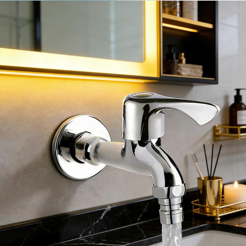 2pcs Washing Machine Tap in-wall Faucet Household Bathroom Mop Sink Faucet Light Luxury Bathroom Washer Faucets Shower Supplies