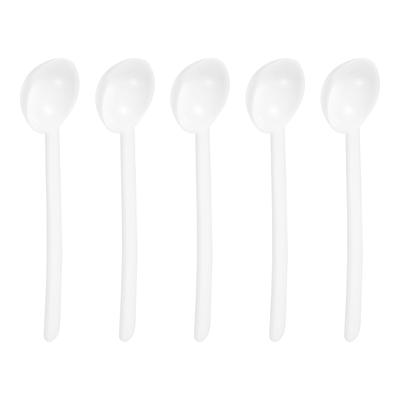 UXCELL 10-Piece Set of Reusable Plastic Measuring Spoons, Powder Scoop Spoons with Long Handles, 1.5g, White