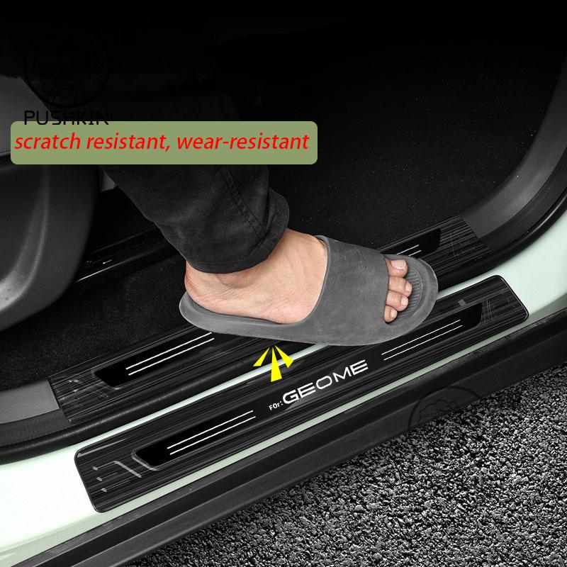 Pour Geely EX2 Proton eMas 5 Geely Geome Protections de Seuil de Porte de Voiture Acier Inoxydable Protection Cache Garniture de Seuil Autocollant Accessoires