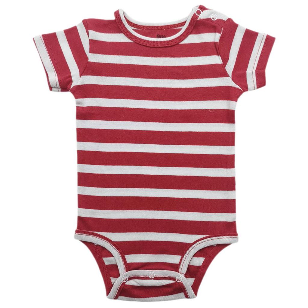 Baby Shoulder Snap Ribbed Cotton Bodysuit - Short Sleeve One-Piece Romper for Boys & Toddlers