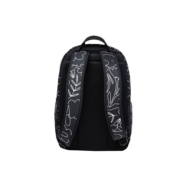 Li Ning Sports Lifestyle Series All Over Print Polyester Backpack Unisex Backpacks Black ABST155-1