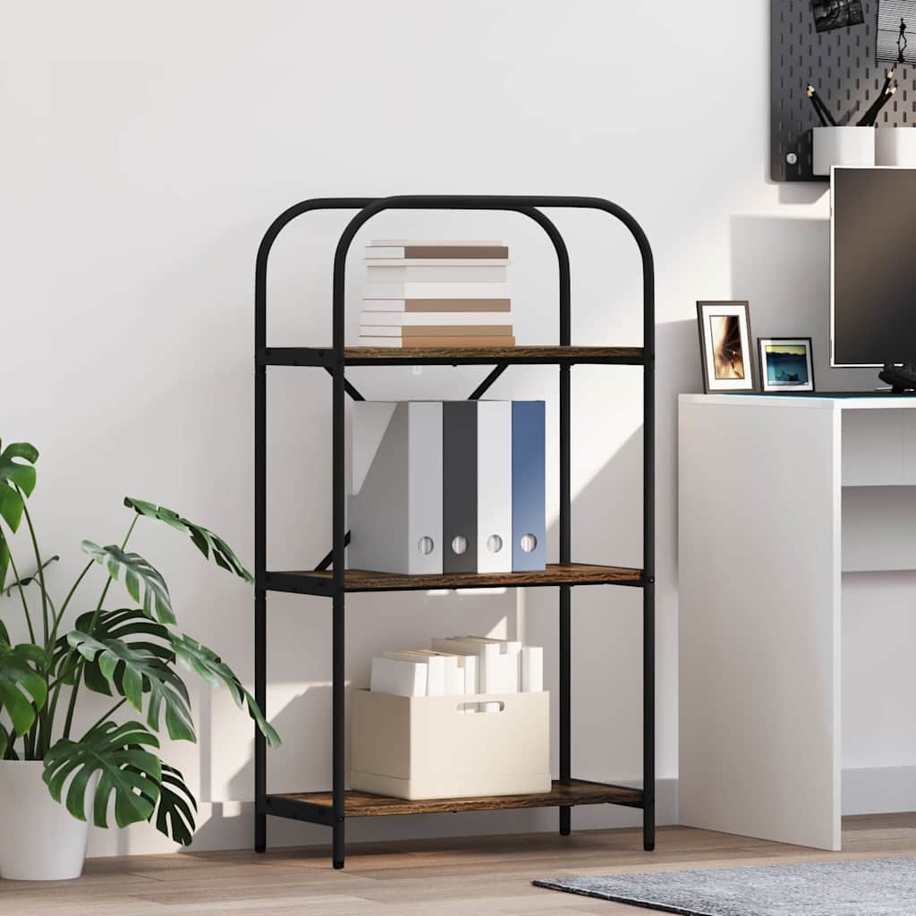 Bookshelf Smoked Oak 60 x 30 x 109 cm Wood Based Material