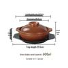 High-Temperature Resistant Clay Pot with Handle for Claypot Rice & Noodles - Durable, No Crack, Small Commercial Sand Pot