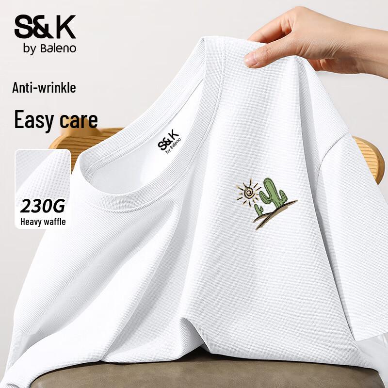 Baleno Men's Waffle Knit JPB Plant Print T-Shirt