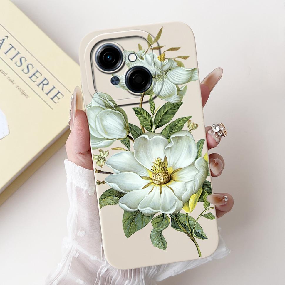 For Tecno Spark Go 1 Case 6.67" Beautiful Flower Painted Cover Soft Silicone Phone Case For Tecno SparkGo 1 Go1 Capa Coque