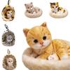 Bambola Peluche Gatto Creativa Cartone Animato 15cm Nido Gatto Simulazione Animale Peluche Giallo Grigio Marrone Giocattolo Riempito Decorazione Casa Regalo Per Bambini