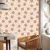 Wallpaper Small Flowers Cream, Beige and Orange for Living Room and Bedroom 50x1000