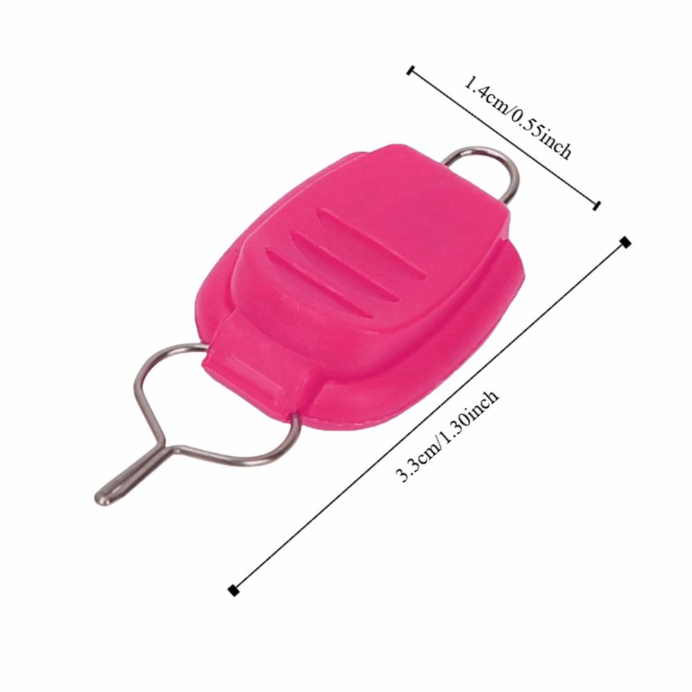 

20PCS ABS Fishing Line Stopper 3.3*1.4cm Fishing Line Holder Fishing Line Holder Clips for Anglers рожевий червоний колір