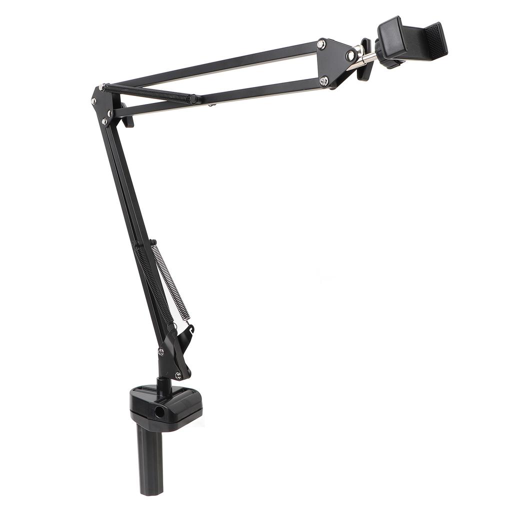 Overhead Video Stand Phone Holder Articulating Arm Phone Mount Supports Smartphones Up To 6.8