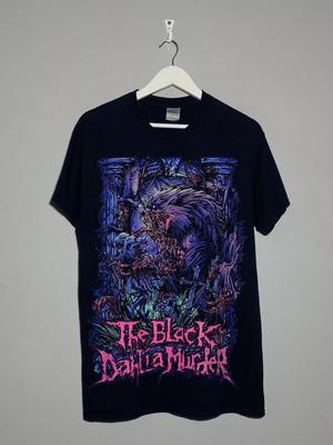 Vintage Lata 00. The Black Dahlia Mugler Nadruk Graficzny Metalowy Zespół Męska Damska Letnia Bawełniana Koszulka z Krótkim Rękawem Męska Koszulka z Okrągłym Dekoltem