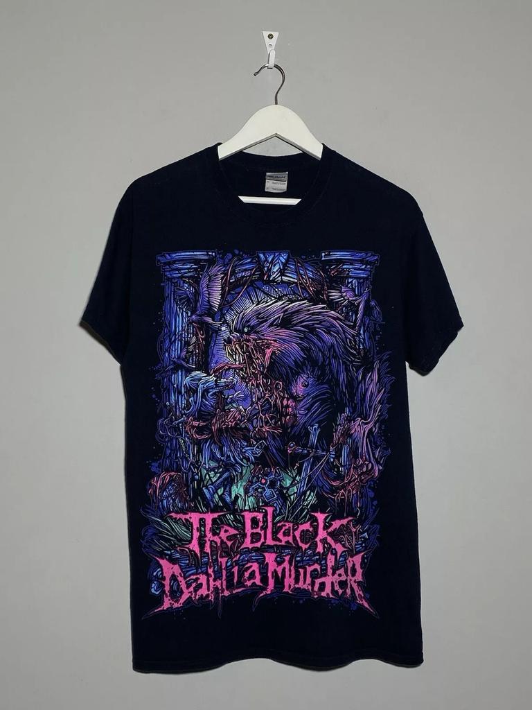 Vintage 00s The Black Dahlia Mugler Graphic Print Metal Band Men Women Summer Cotton Short Sleeve Men's T-Shirt Crew Neck Tee