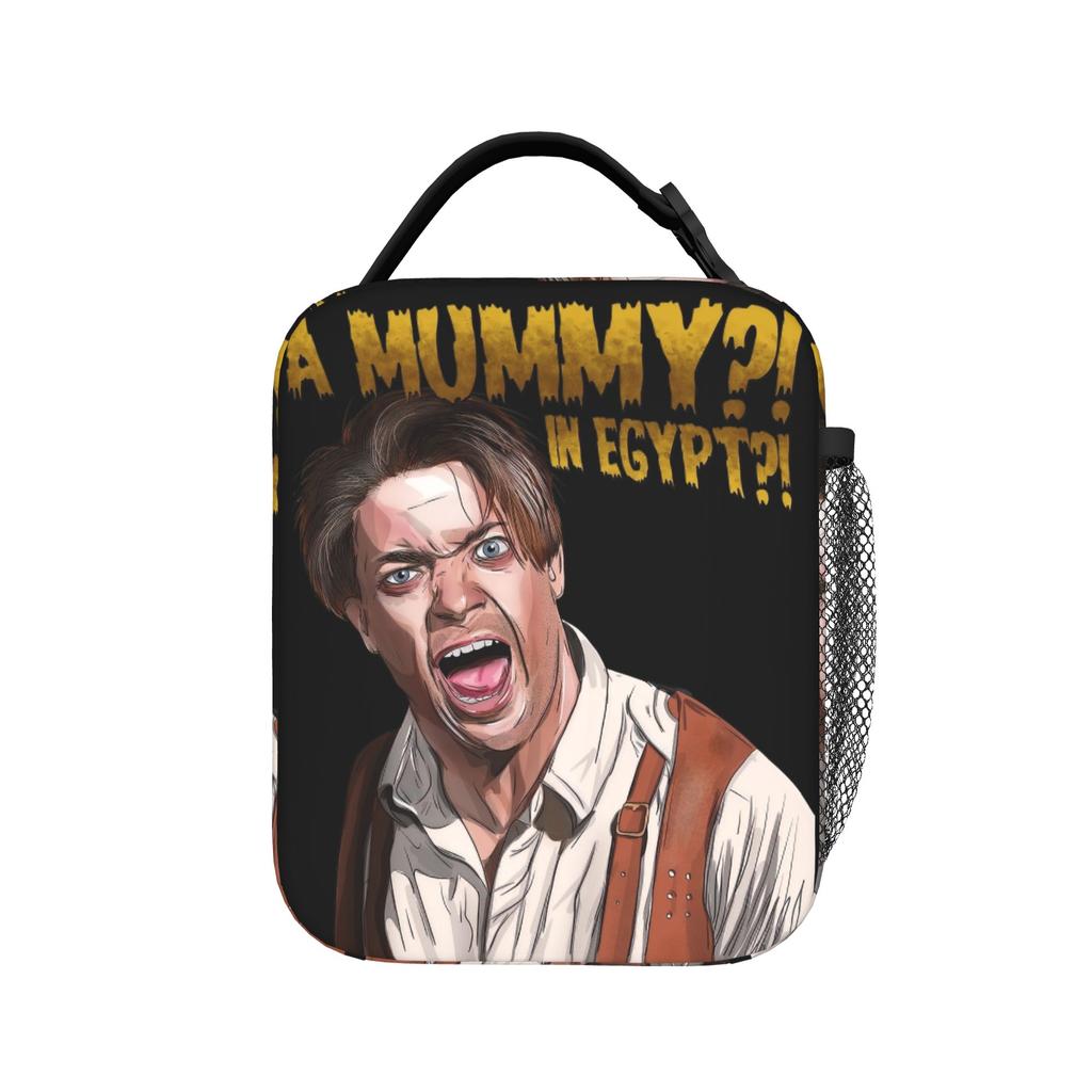 Horror Retro Vintage Halloween The Mummy Insulated Lunch Bag Bag Lunch Container Tote Lunch Box for Men Women Work Picnic