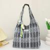 Summer large-capacity polka dot canvas messenger bag niche daily commute underarm shoulder tote bag women's new model