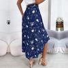 Women's Spring Summer Flower Asymmetric Ruffle Edge High Waist Chic Skirts