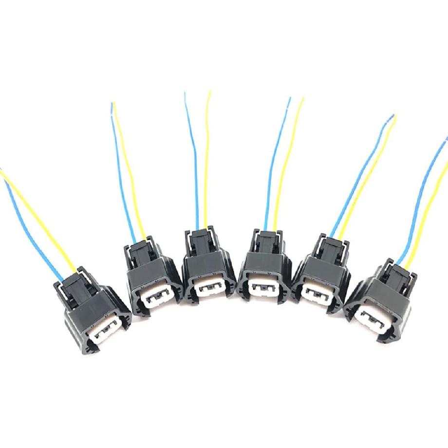 6Pcs Fuel Injectors Harness Connector Plug Replacement for Nissan Frontier 3.3L 2002-2004 for Nissan Xterra 2.4L 3.3L 2002-2004 16600-38Y10
