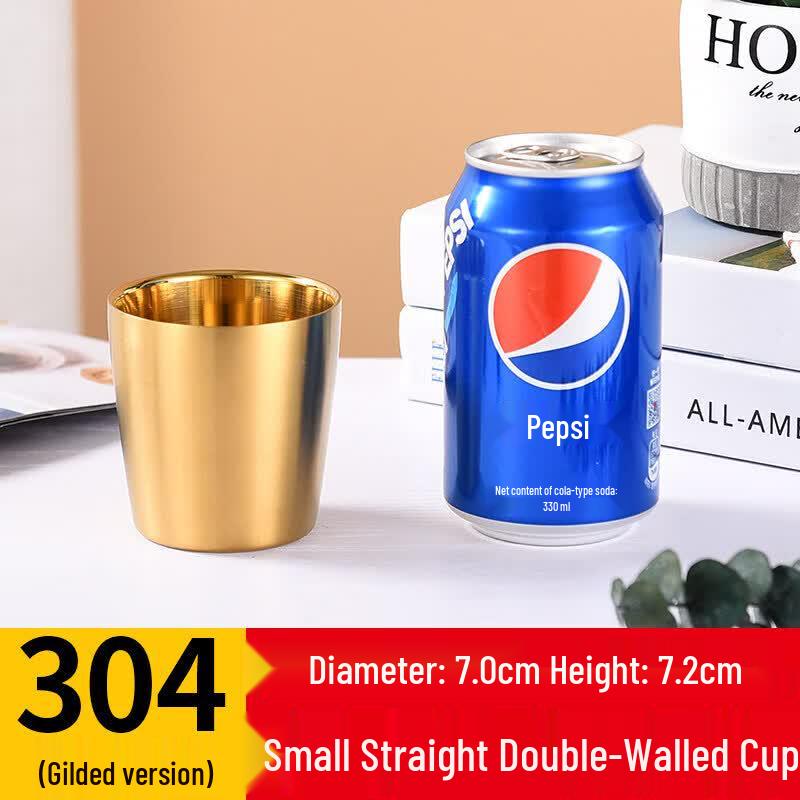 304 Stainless Steel Double-Layer Beverage Cup