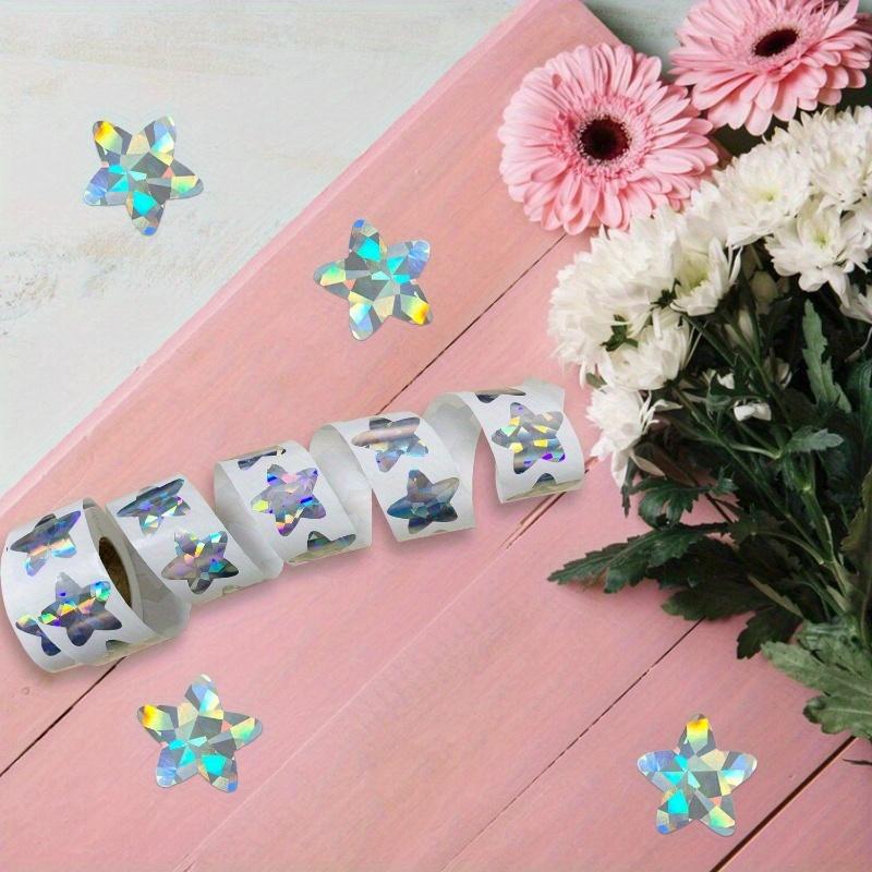 1000pcs laser roll pack stickers Star decoration series self-adhesive stickers labels Gift Packaging Decorative Stickers