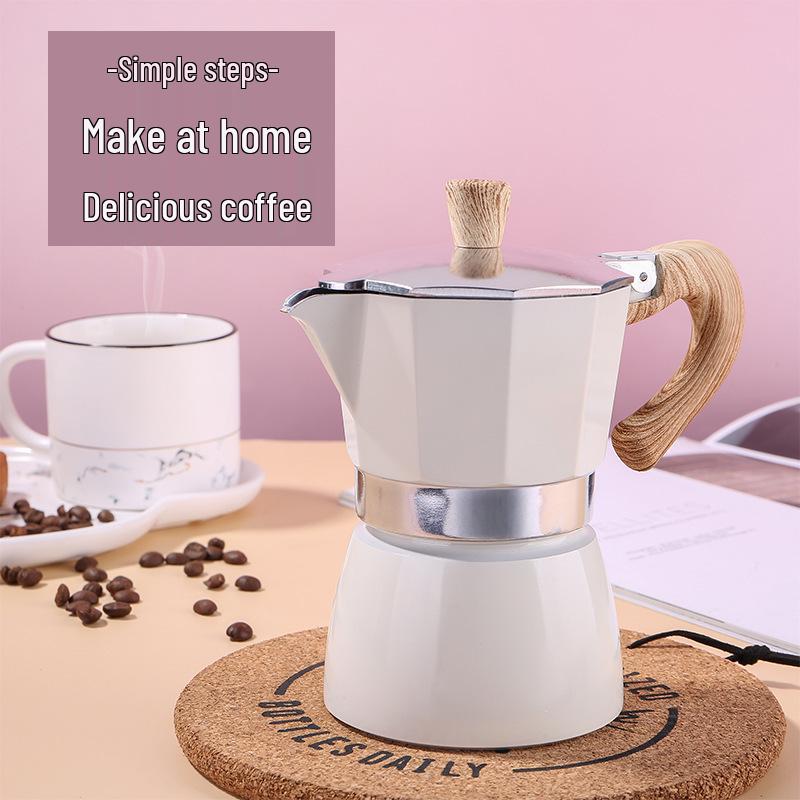Seiko Octagonal Aluminum Moka Pot - Classic Italian Espresso Maker