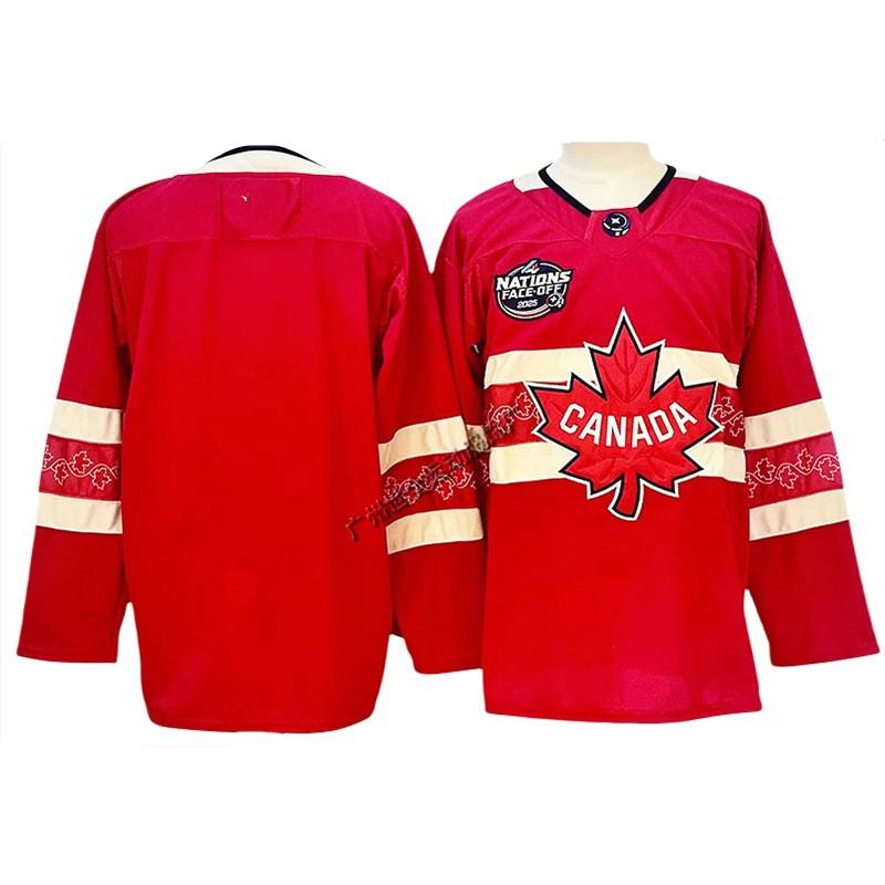 Vintage Ice Hockey Jersey Canada Team Retro Embroidered Practice Shirt Mens Cotton Blend Sportswear Training Fan Wear