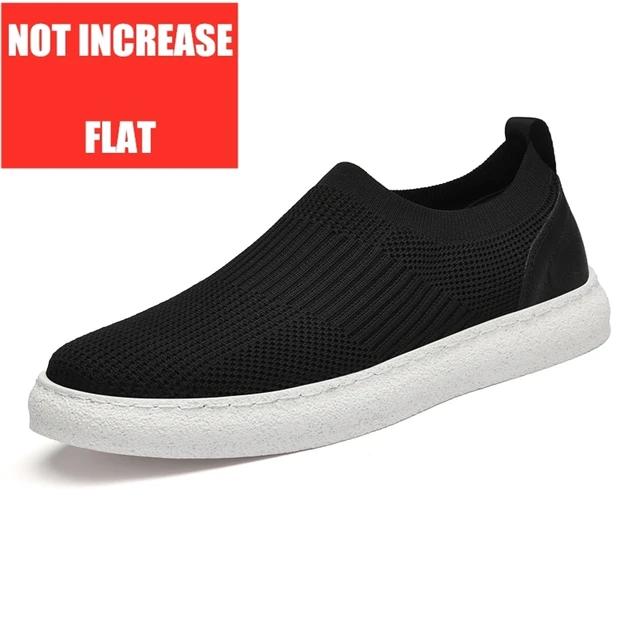 

Summer Casual Men Elevator Shoes Business Mesh Dress Shoes Breathable Men Lift Sneakers Soft Slip on 5cm/Flats Lightweight Man 37