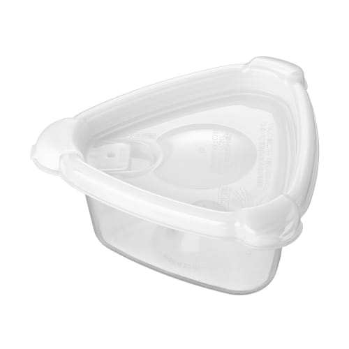 Ebisu Onigiri Shaped Rice Storage Containers, Set of 4, Convenience Store Size, Suitable for Onigiri, Freezer, Microwave, and Dishwasher Safe, Made in