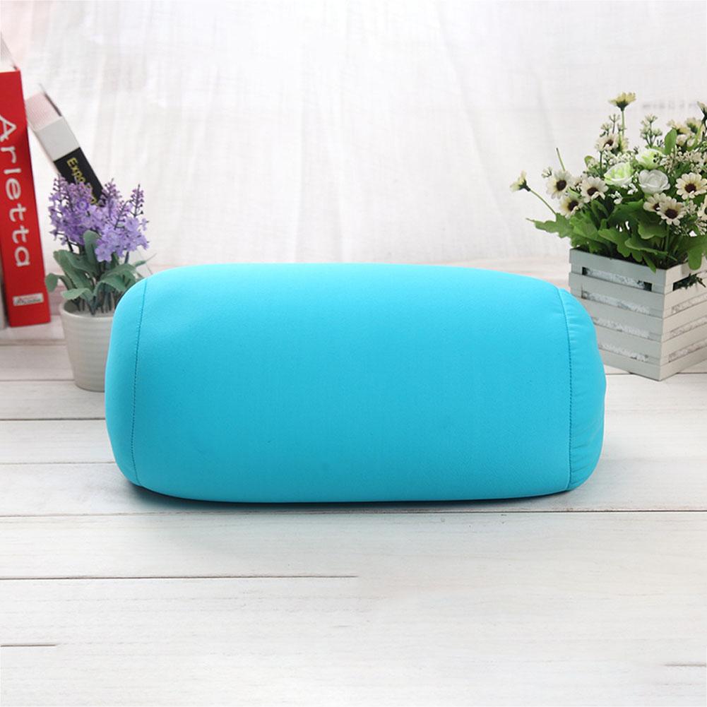 Soft Micro Beads Bed Roll Cushion Neck Head Leg Back Support Light Travel Column Pillow