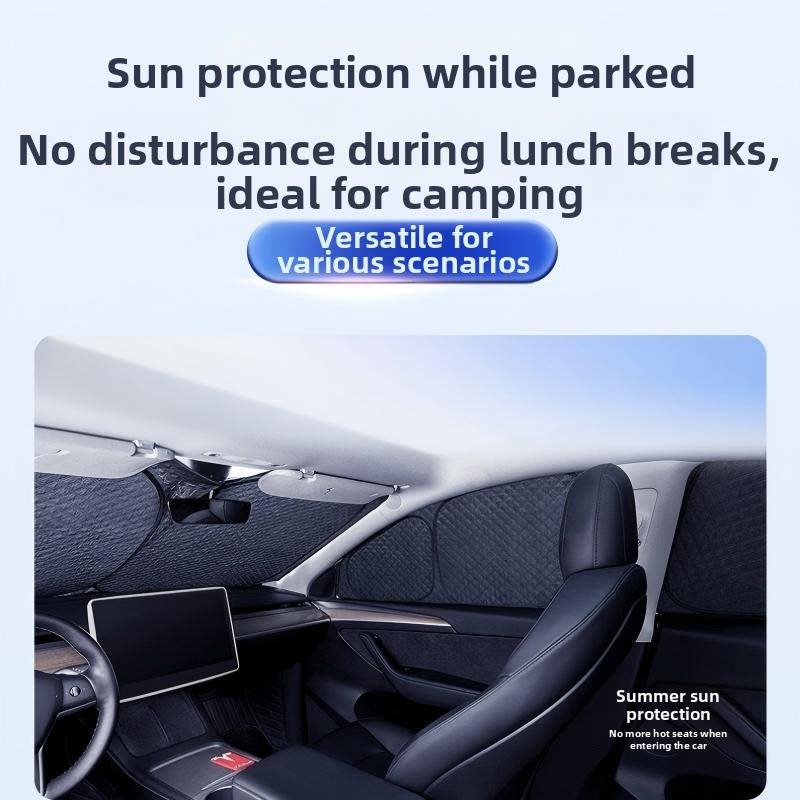 AABLU1 8 PEZZI Per Tesla Nuovo modello Y/YL/3 Tenda Parasole Privacy Rinforzata Tende Parasole Parabrezza Ombreggiatura Campeggio all'Aperto