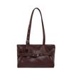 Oil Wax Leather Bag Women's New Spring and Summer Fashion Commuting Shoulder Underarm Bag Going Out To Work Tote Bag