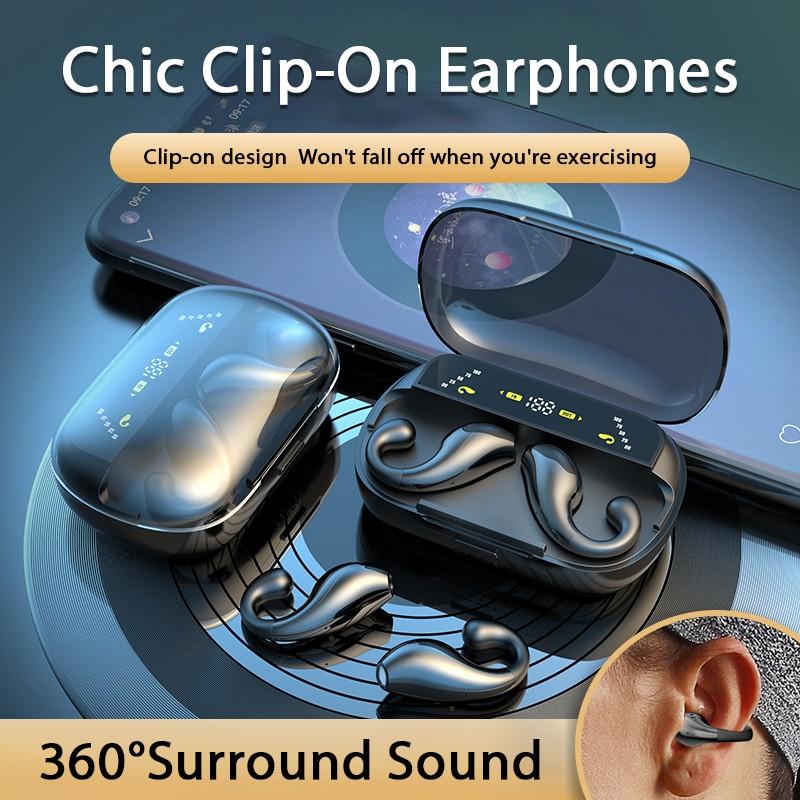 

Открытые наушники с воздушной проводимостью, Bluetooth-наушники, беспроводная Bluetooth-гарнитура, зажим для ушей, спортивные наушники с шумоподавлением