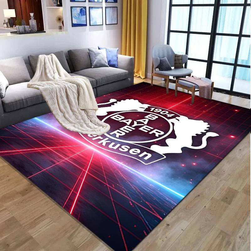 Bayer 04 Leverkusen Muster Teppich, Indoor/Outdoor Matte, für Picknick, Spielzimmer, Schlafzimmer, Büro, Wohnzimmer, Heimdeko Teppich, Geburtstagsgeschenk