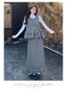 Elegant Retro Polka Dot Three-Piece Set: Vest, Base Layer, Slimming Skirt - Korean Style Autumn/Winter Fashion