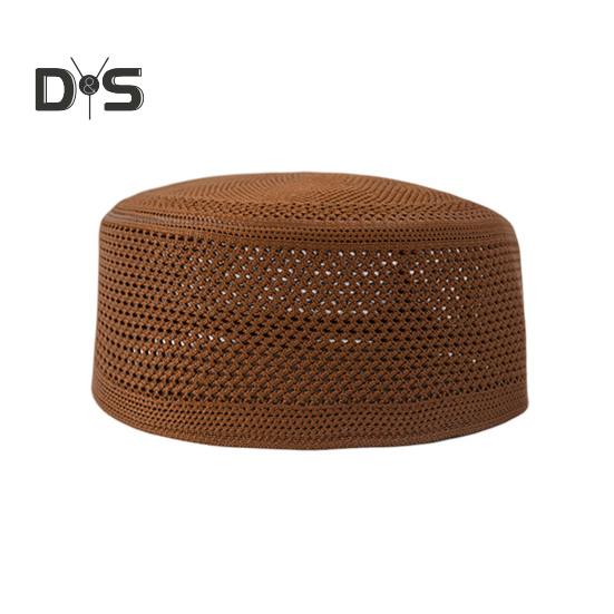 Pánský cylindr se síťovaným designem Etnický styl Silná prodyšnost Jednobarevný klobouk Outdoorový doplněk Denní nošení