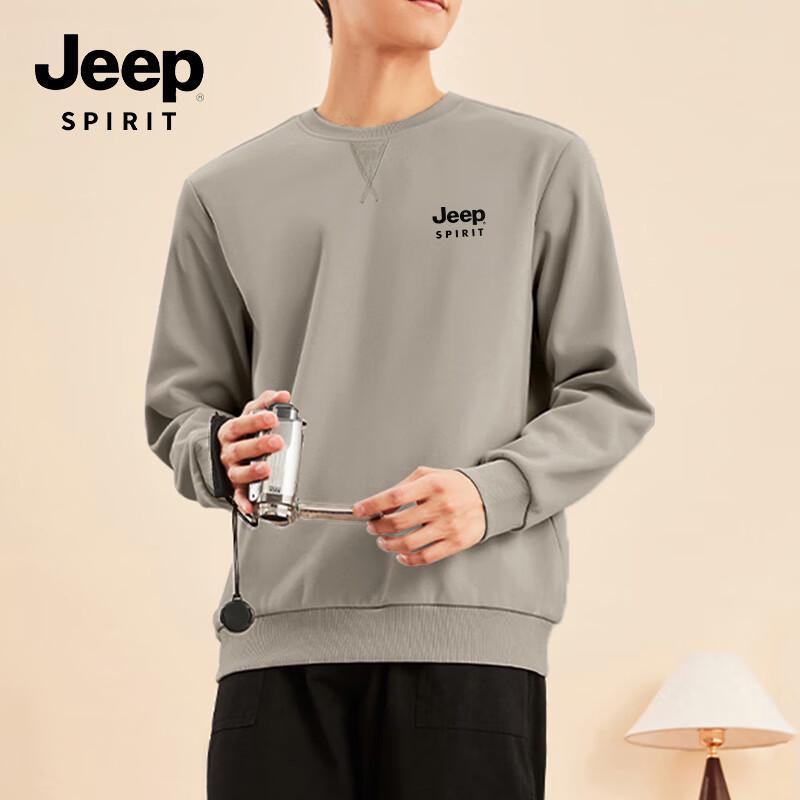 

JEEP SPIRIT Men s Heavyweight Fleece Lined Round Neck Sweatshirt 5XL