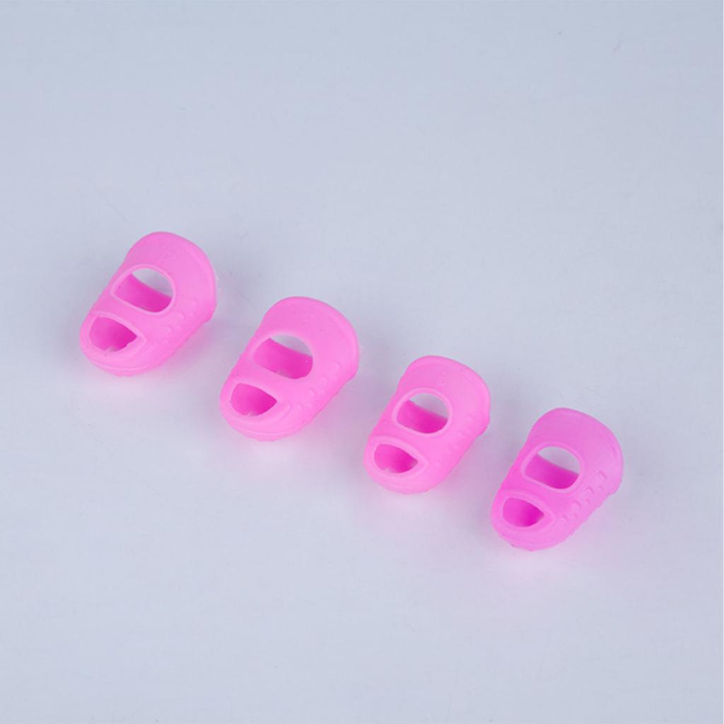 10 Pcs Guitar Fingertip Protector Silicone Material Comfortable Soft 2.4x2.4x 2.8cm Protection