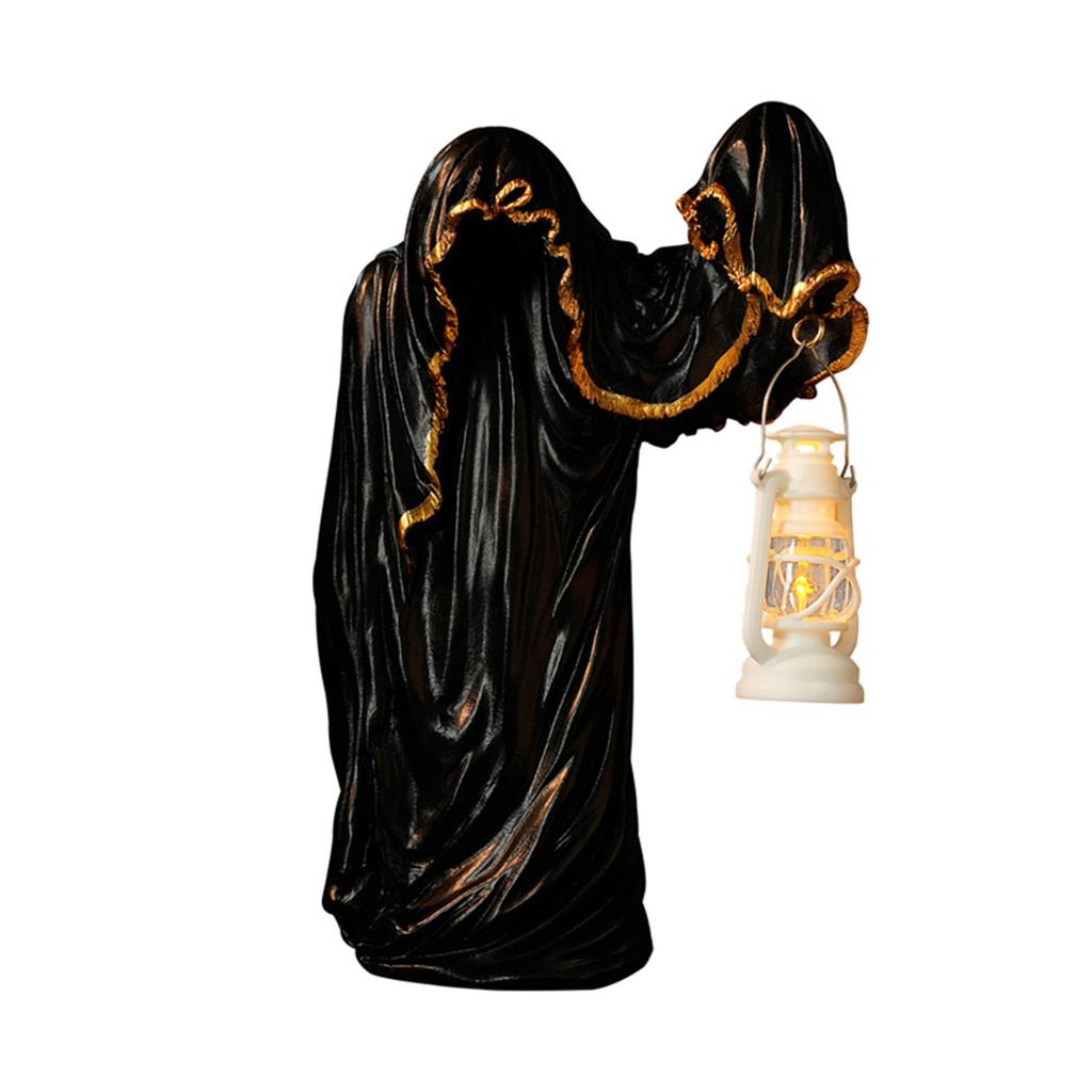 Dark Mysterious Man In Black Desktop Halloween Creative Decoration Ornaments