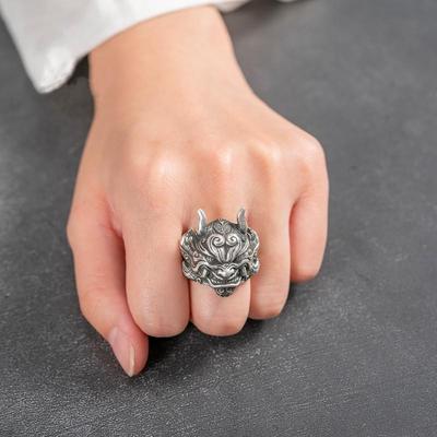 Stylový retro prsten s dračí hlavou zvěrokruhu - Nový design s otevřeným ukazováčkem