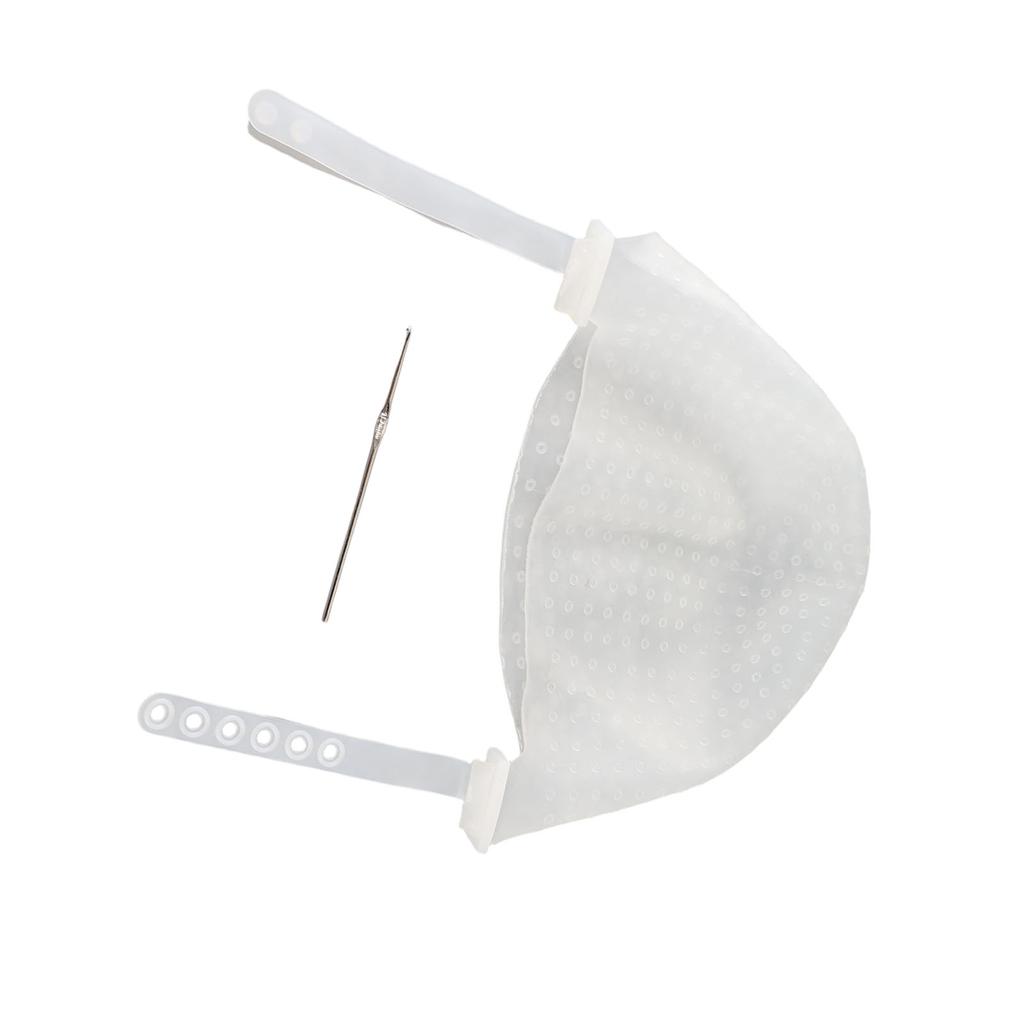 Hair Coloring Highlighting Hat Silicone Reusable DIY Hair Dyeing Hat Tool for Beauty Salon White