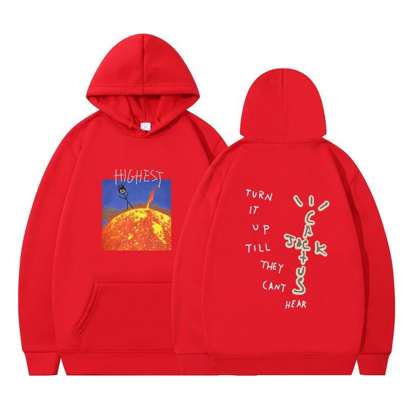 Travis Scott HITR Sun Hoodie Womens Oversized Sweatshirt Festival Streetwear